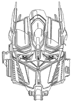 coloriage visage de transformers